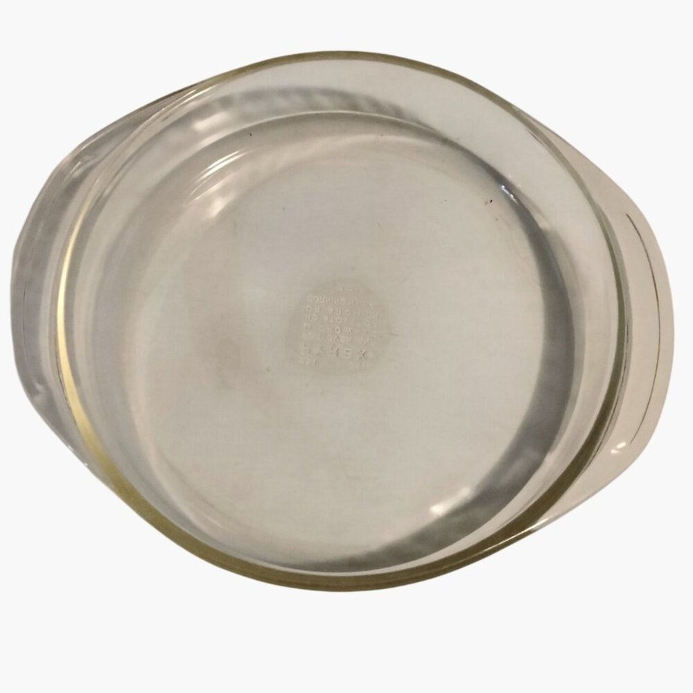 Pyrex Glass Round Baking Dish Cake Pie Handles 9 inch